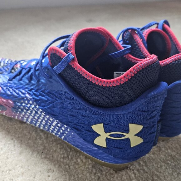 Under Armour Spotlight Clone 4 MC USA Blue Football/Lacrosse Cleats Men\'s 14 New main image 13